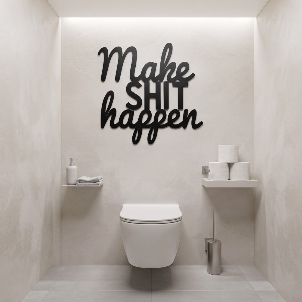 Make Shit Happen Metal Wall Art – Motivational Office Wall Decor