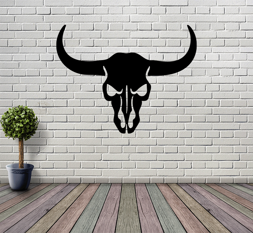 Bull Skull Metal Wall Art by MetalPlex