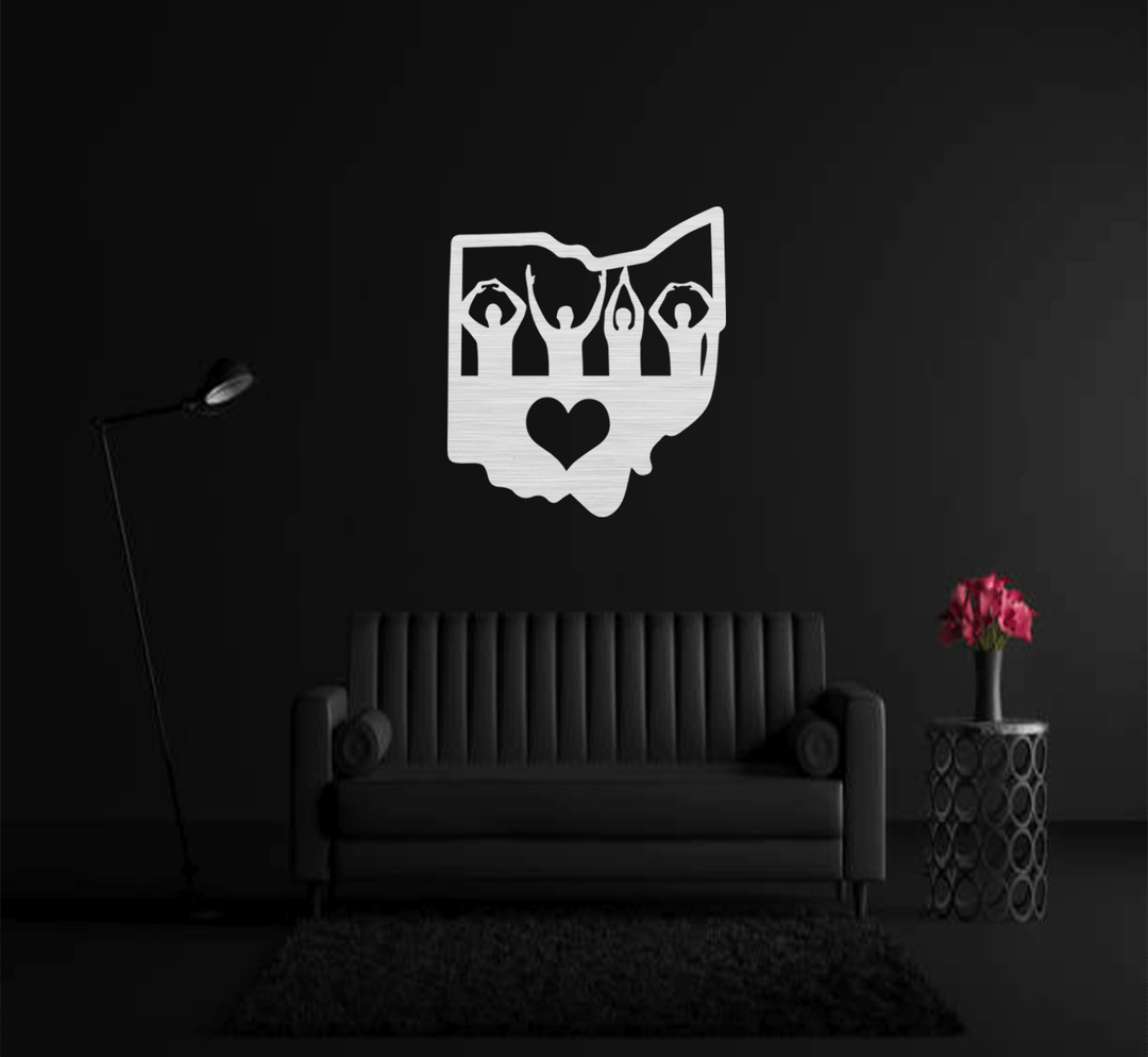Ohio Love Metal Wall Art, view 6 by MetalPlex