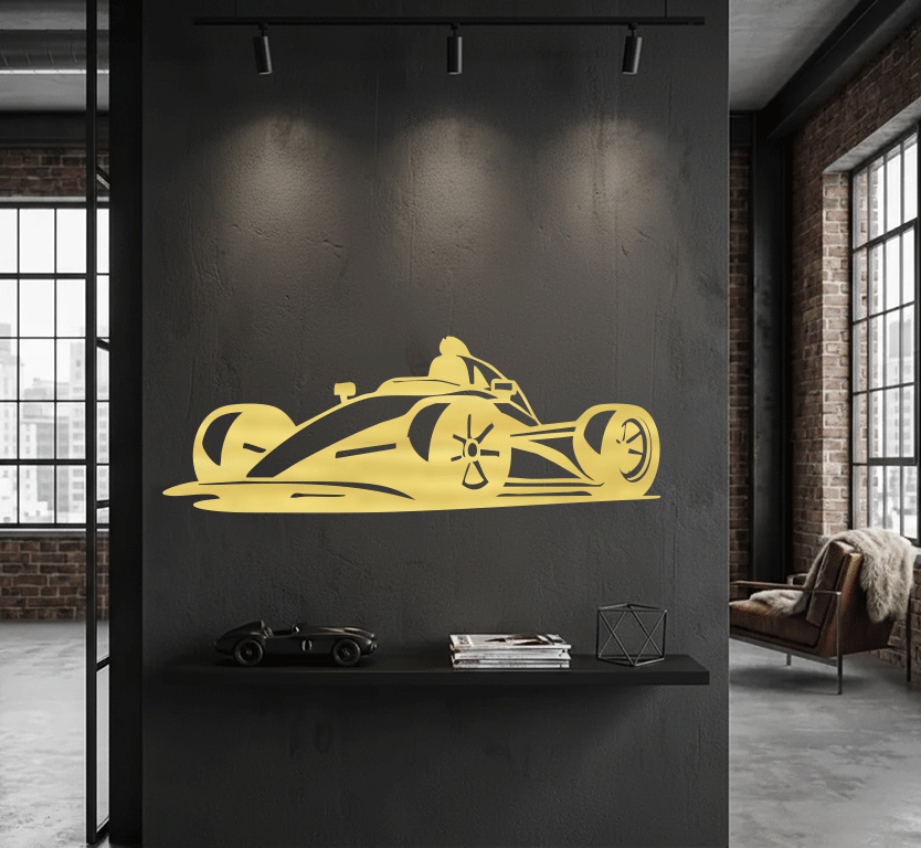 Racing Car Metal Wall Art, view 4 by MetalPlex