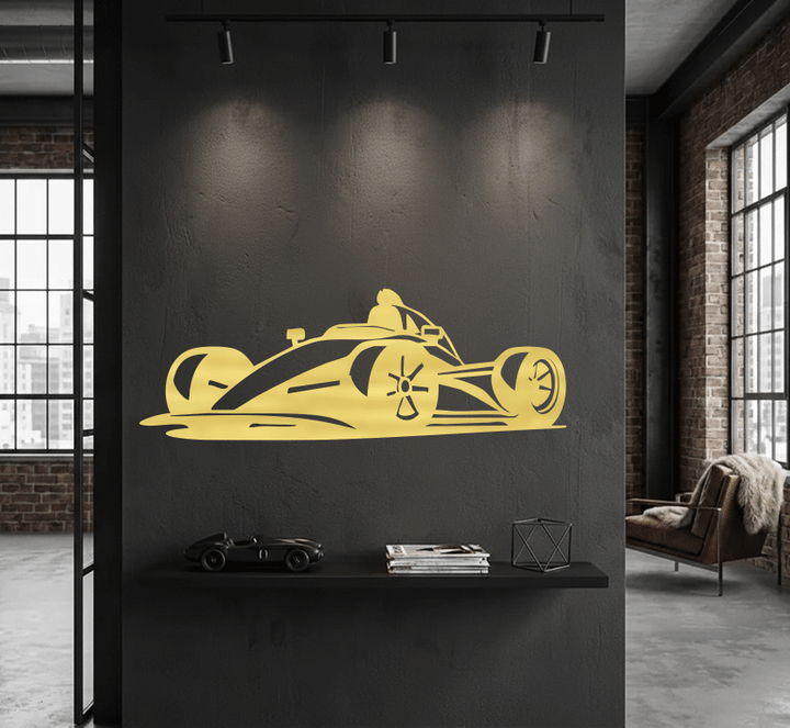 Racing Car Metal Wall Art, view 4 by MetalPlex