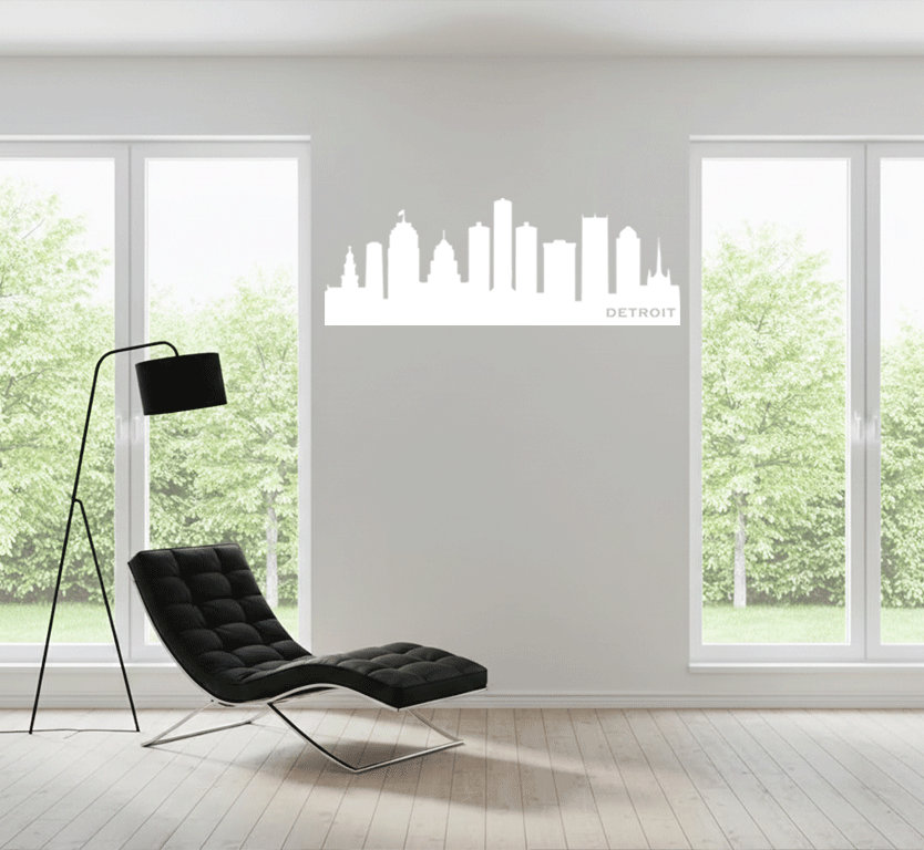 Detroit Skyline Metal Wall Art, view 2 by MetalPlex