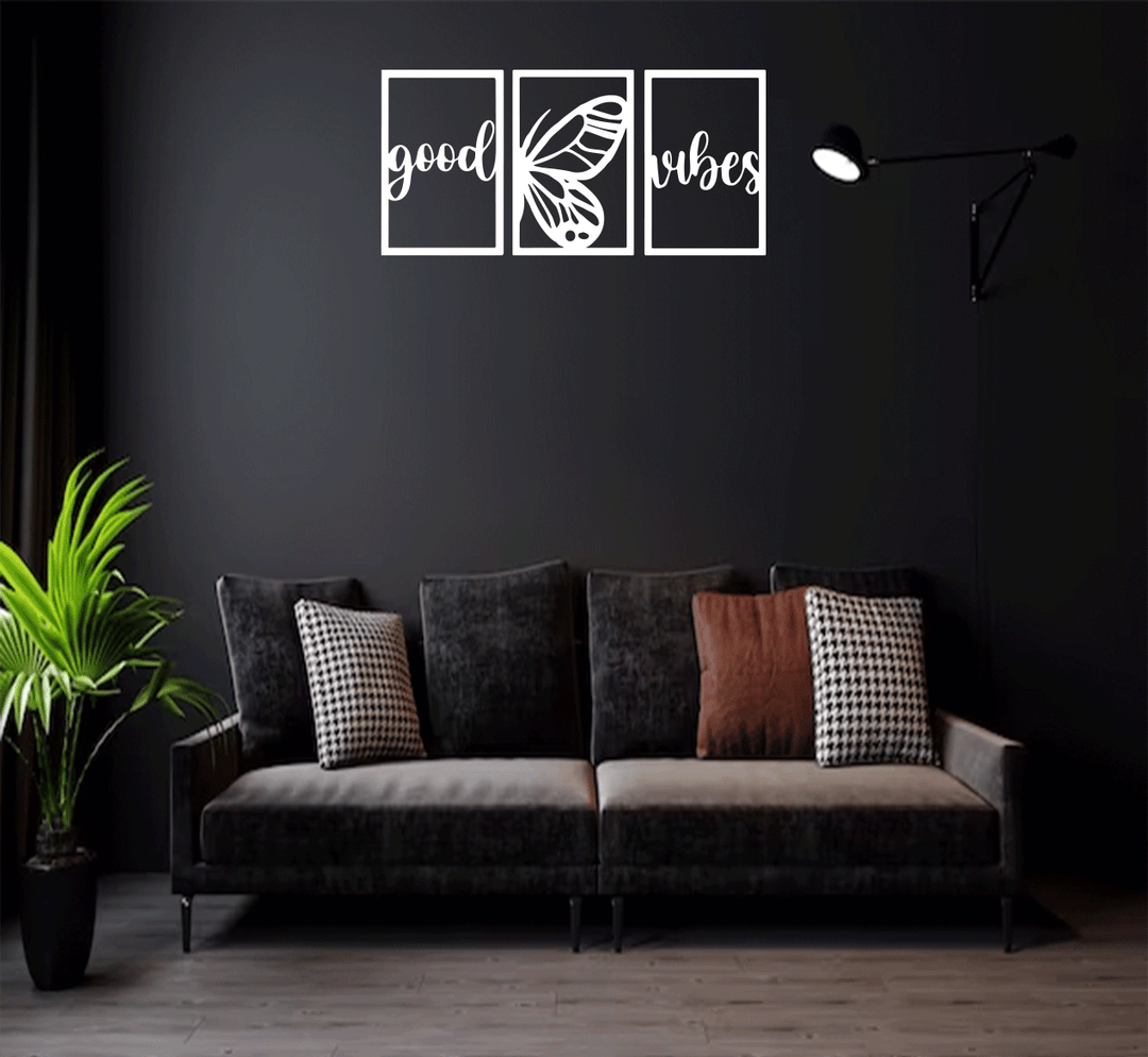 Good Vibes (3 Piece) Metal Wall Art, view 9 by MetalPlex