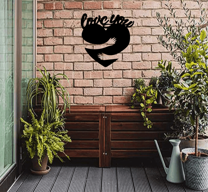 Love You Metal Wall Art, view 10 by MetalPlex