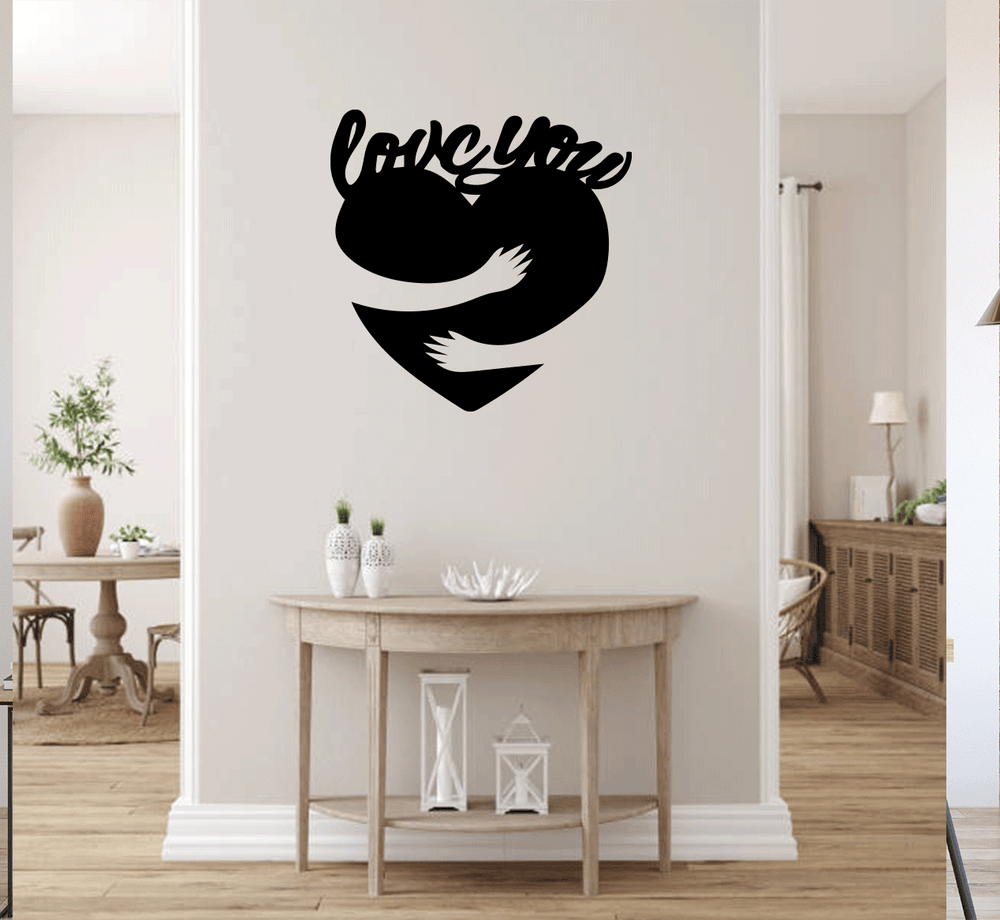 Love You Metal Wall Art, view 2 by MetalPlex