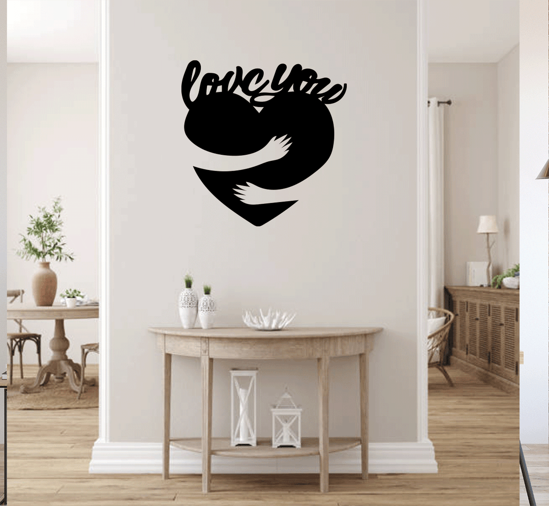 Love You Metal Wall Art, view 2 by MetalPlex
