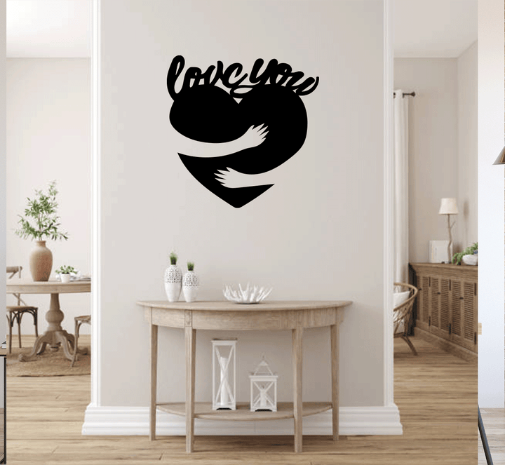 Love You Metal Wall Art, view 2 by MetalPlex