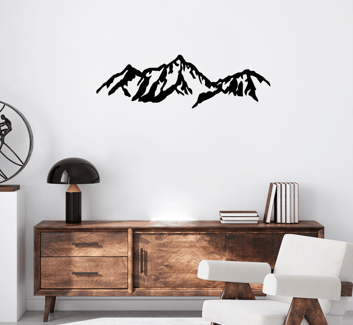 Presidential Mountains Range Metal Wall Art, view 2 by MetalPlex