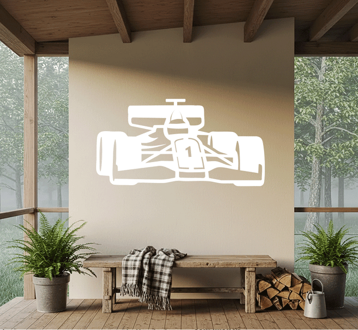 F1 Racing Car Metal wall Art