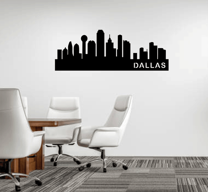 Dallas Skyline Metal Wall Art, view 9 by MetalPlex