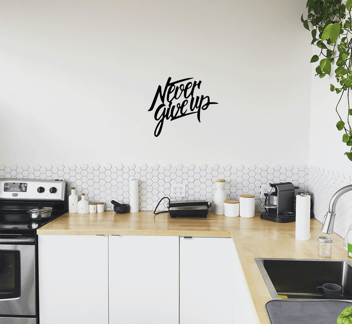 Never Give Up Metal Wall Art, view 6 by MetalPlex