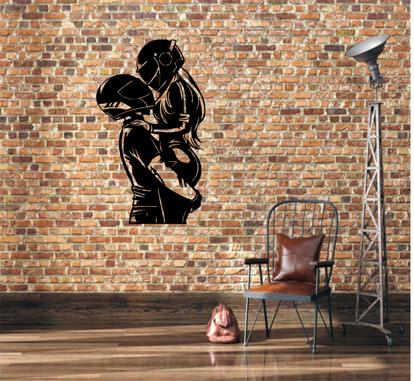 Biker Couple Metal Wall Art, view 9 by MetalPlex