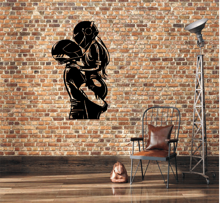 Biker Couple Metal Wall Art, view 9 by MetalPlex