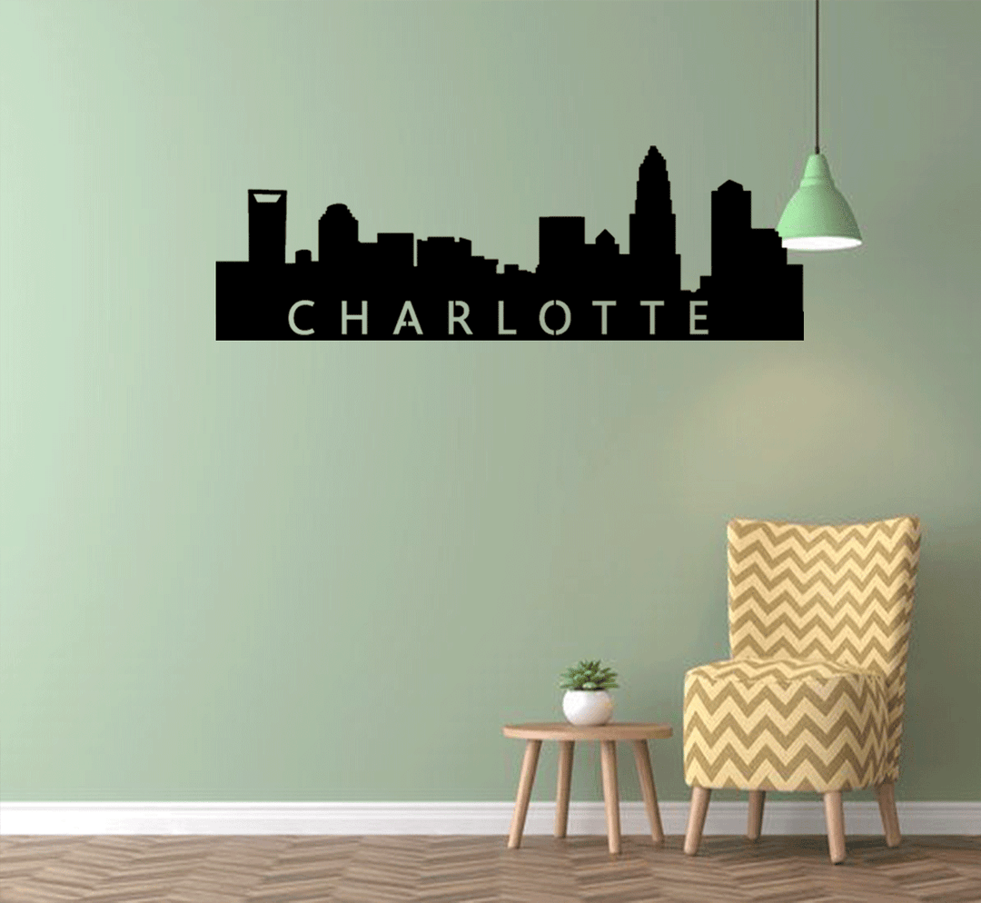 Charlotte Skyline Metal Wall Art, view 9 by MetalPlex