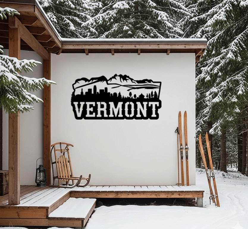 Vermont Skyline Metal Wall Art