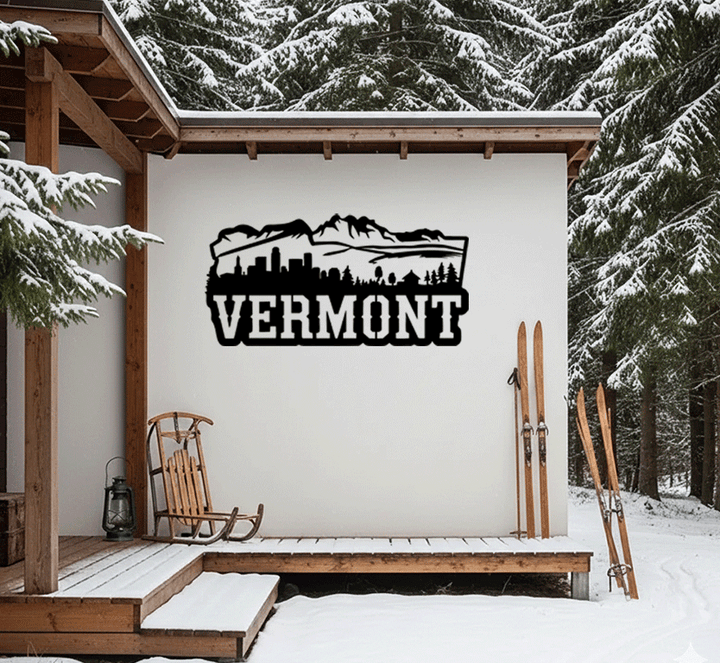 Vermont Skyline Metal Wall Art
