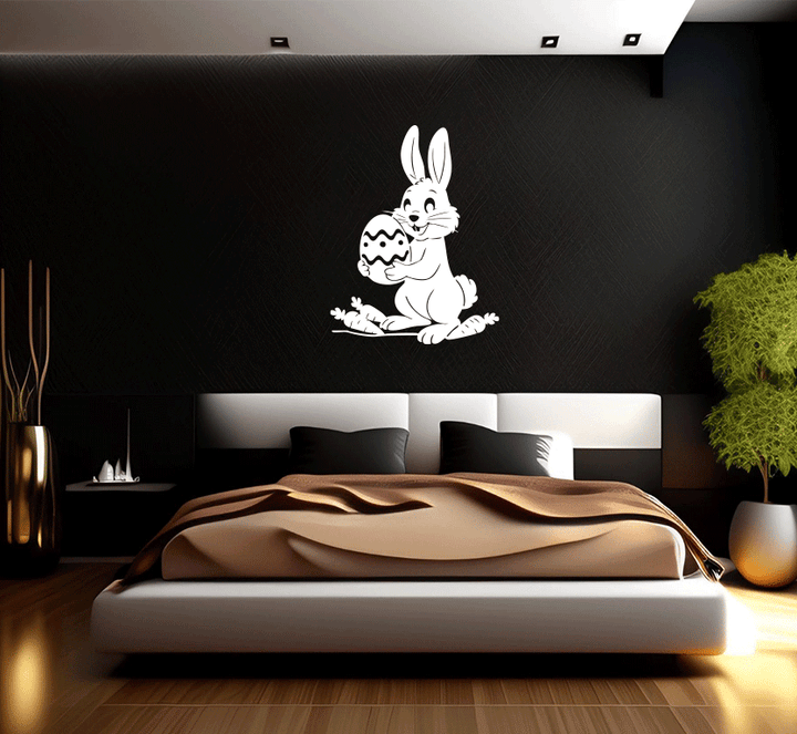 Happy Easter Bunny Metal Wall Art, view 6 by MetalPlex