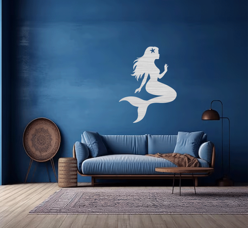 Mermaid Metal Wall Art, view 4 by MetalPlex