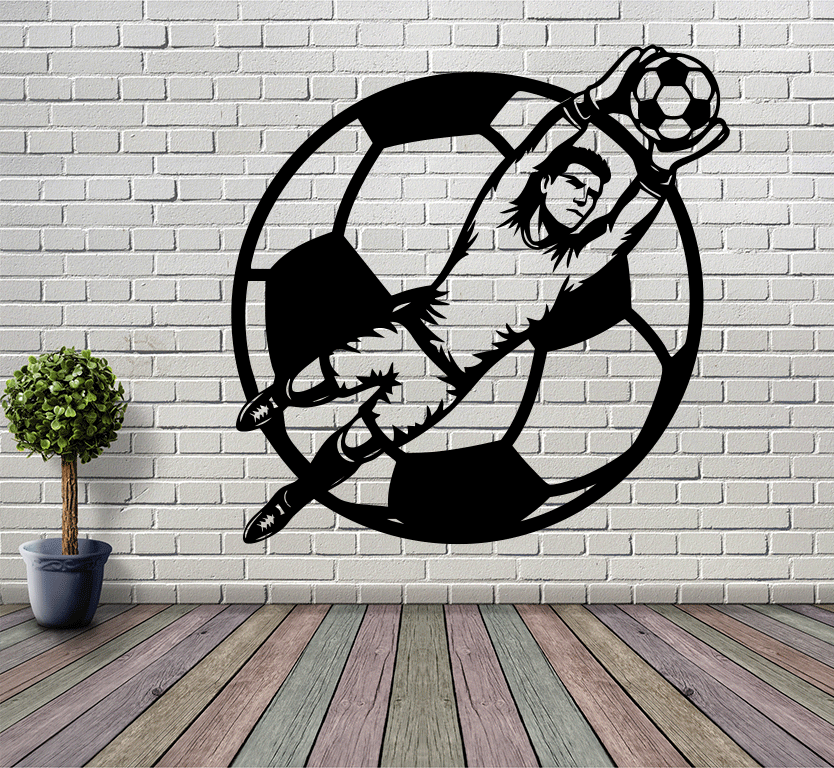 Goalkeepr Save Metal Wall Art
