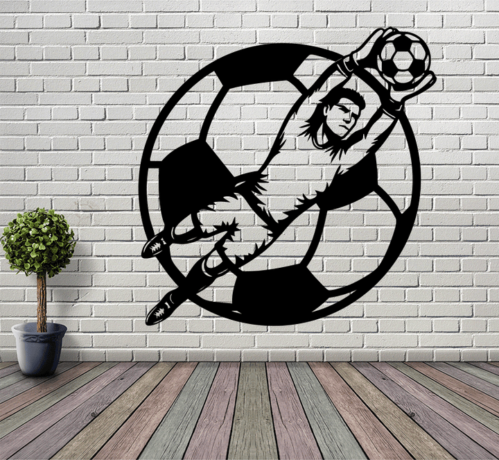 Goalkeepr Save Metal Wall Art