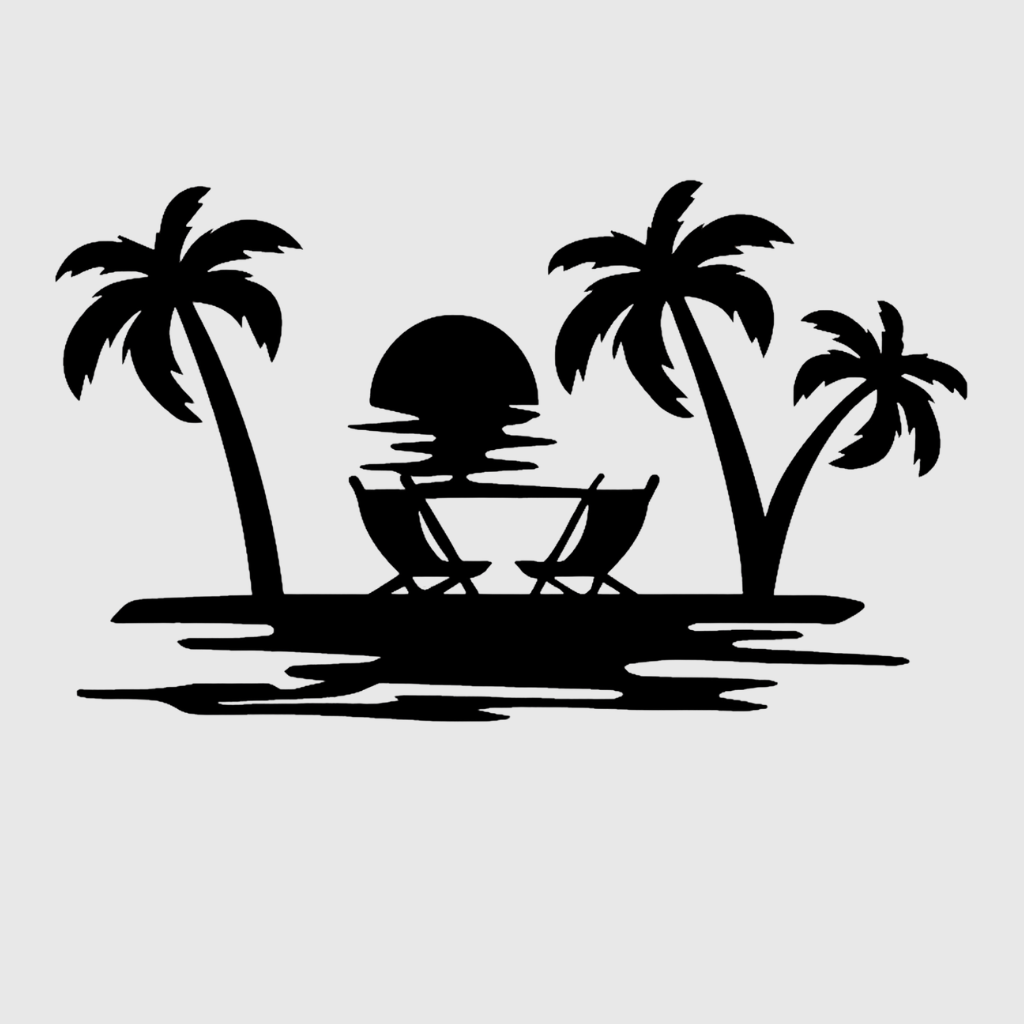 Beach View Metal Wall Art – Coastal Ocean Scene