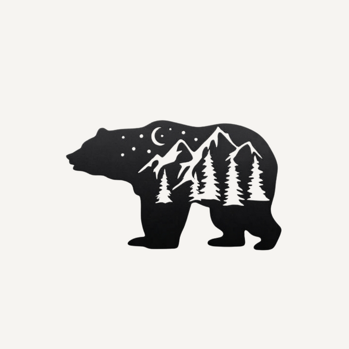 Big Bear Metal Wall Art – Rustic Wildlife Cabin &amp; Lodge Home Decor
