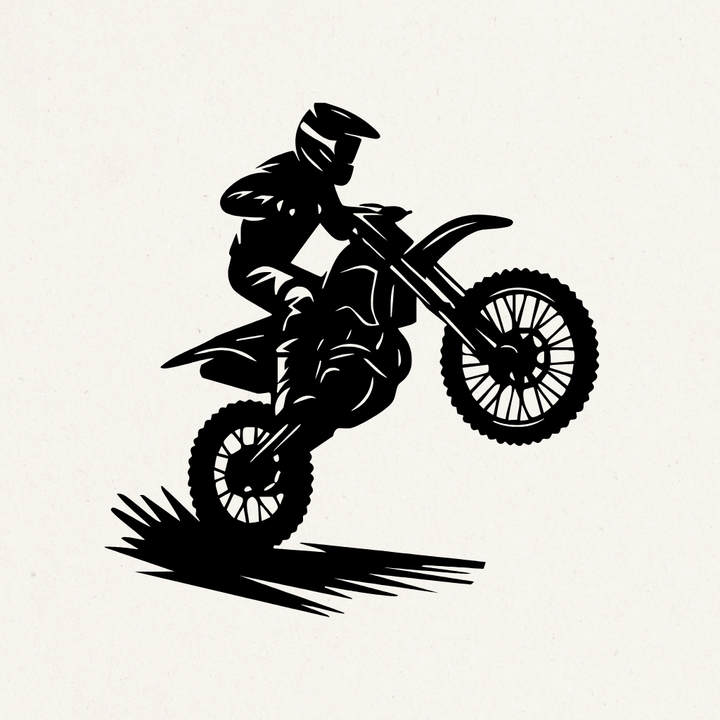 Dirt Biker Metal Wall Art