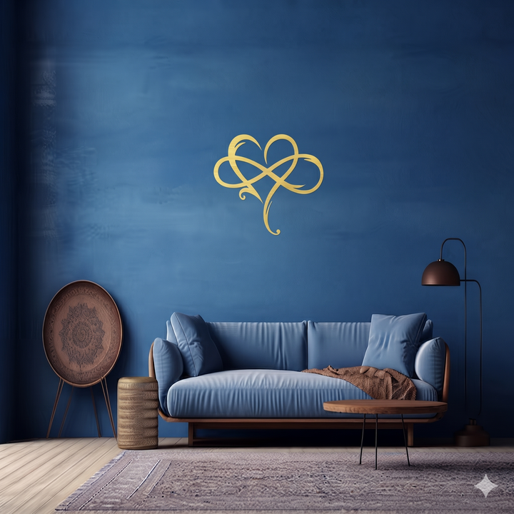 Infinity Heart Metal Wall Art – Love Symbol Romantic Home Decor