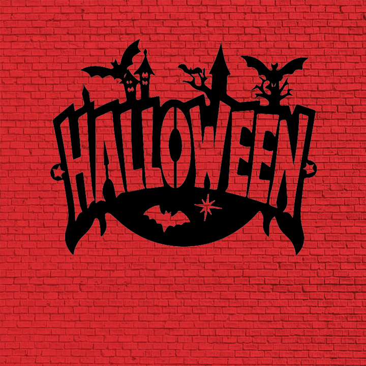 Halloween Sign Metal Wall Art, view 4 by MetalPlex