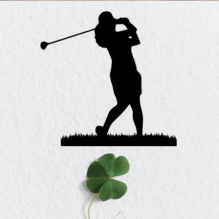 Female Golfer - Metal Wall Art - MetalPlex