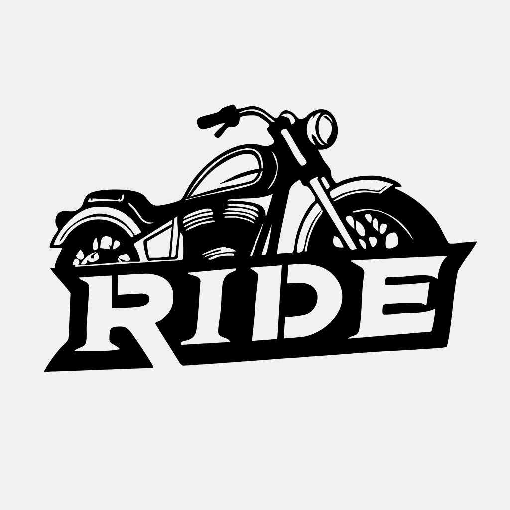 Ride Motorcycle Metal Wall Art