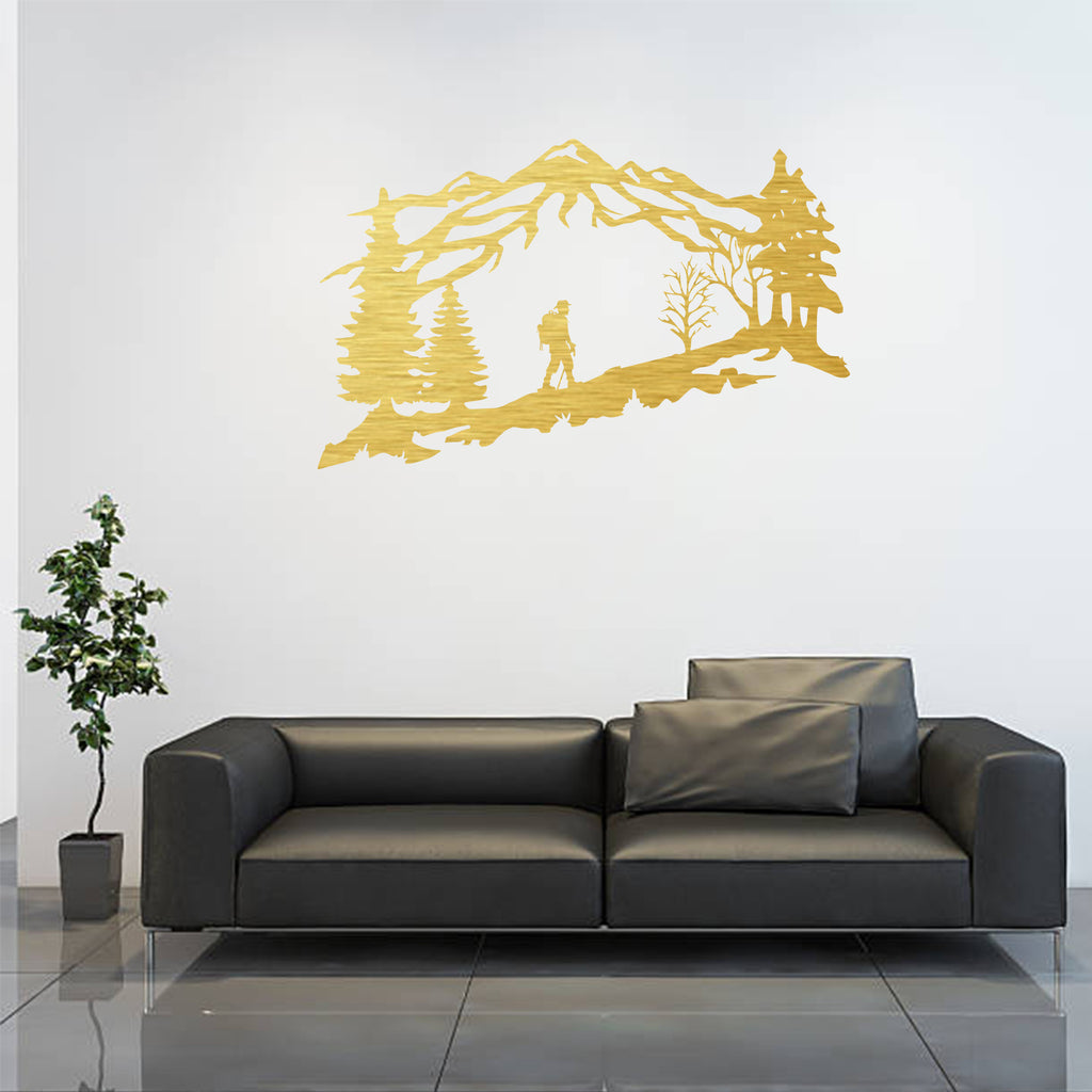 Mountain Backpacker- Metal Wall Art - MetalPlex