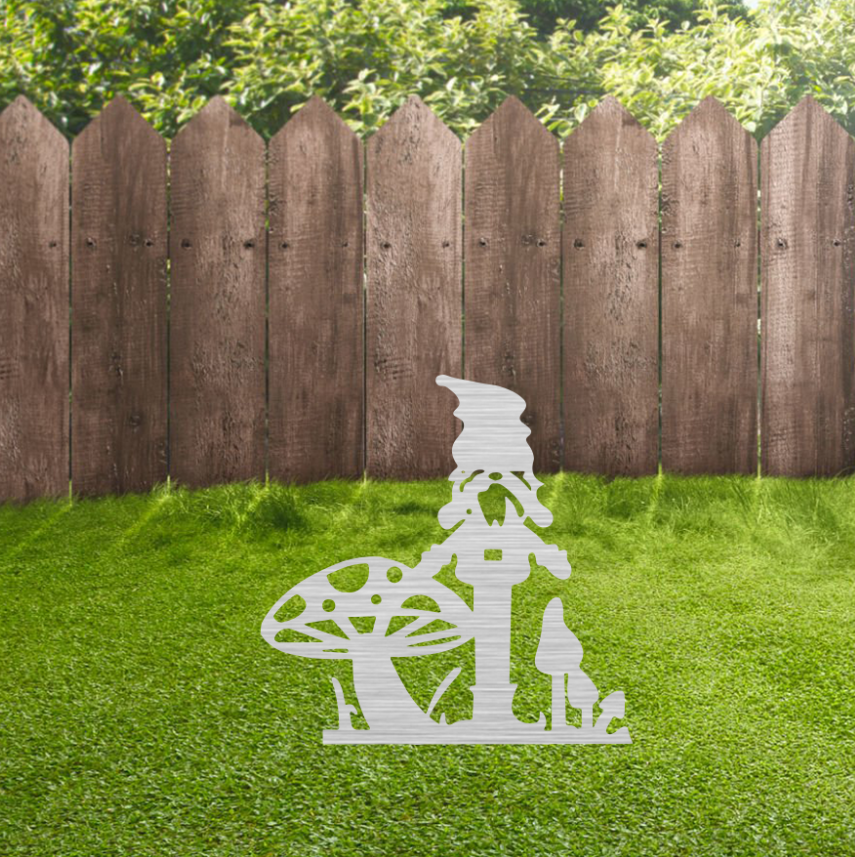 Gnome Garden Stakes - Metal Art - MetalPlex