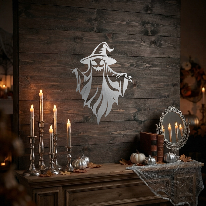 Spooky Witch Ghost Metal Wall Art, view 16 by MetalPlex
