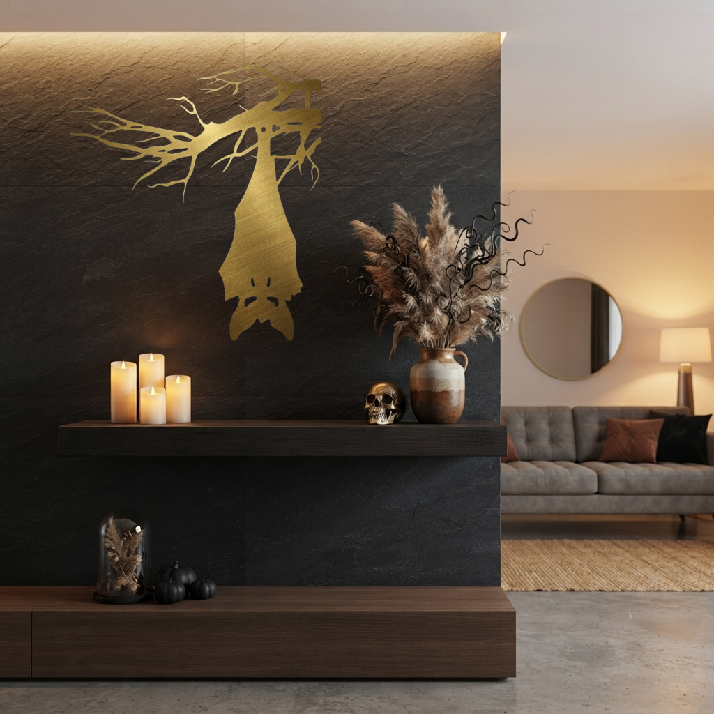 Hanging Bat Metal Wall Art, view 15 by MetalPlex