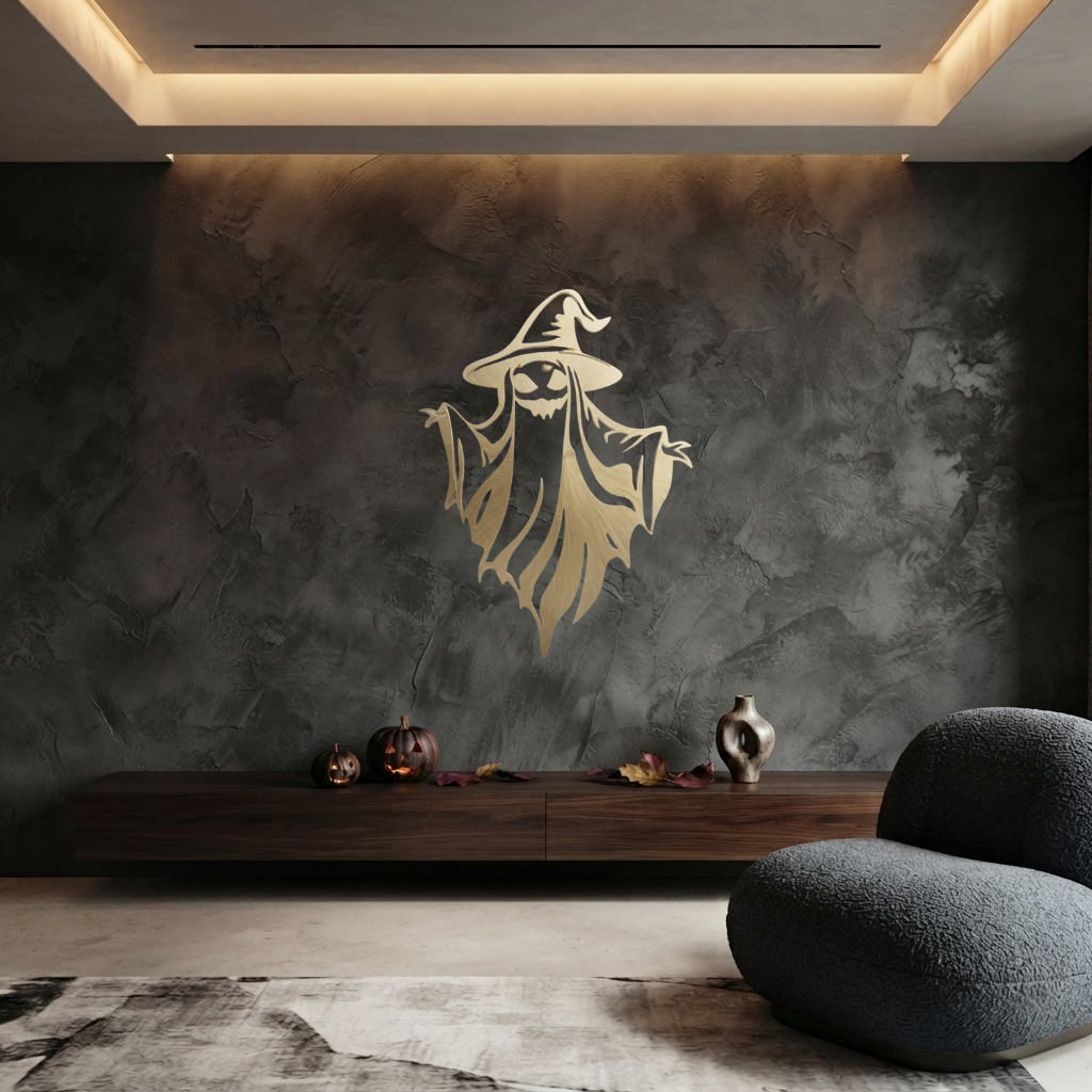 Spooky Witch Ghost Metal Wall Art, view 17 by MetalPlex