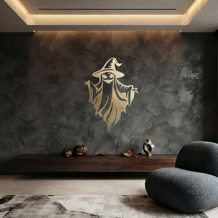 Spooky Witch Ghost Metal Wall Art, view 17 by MetalPlex