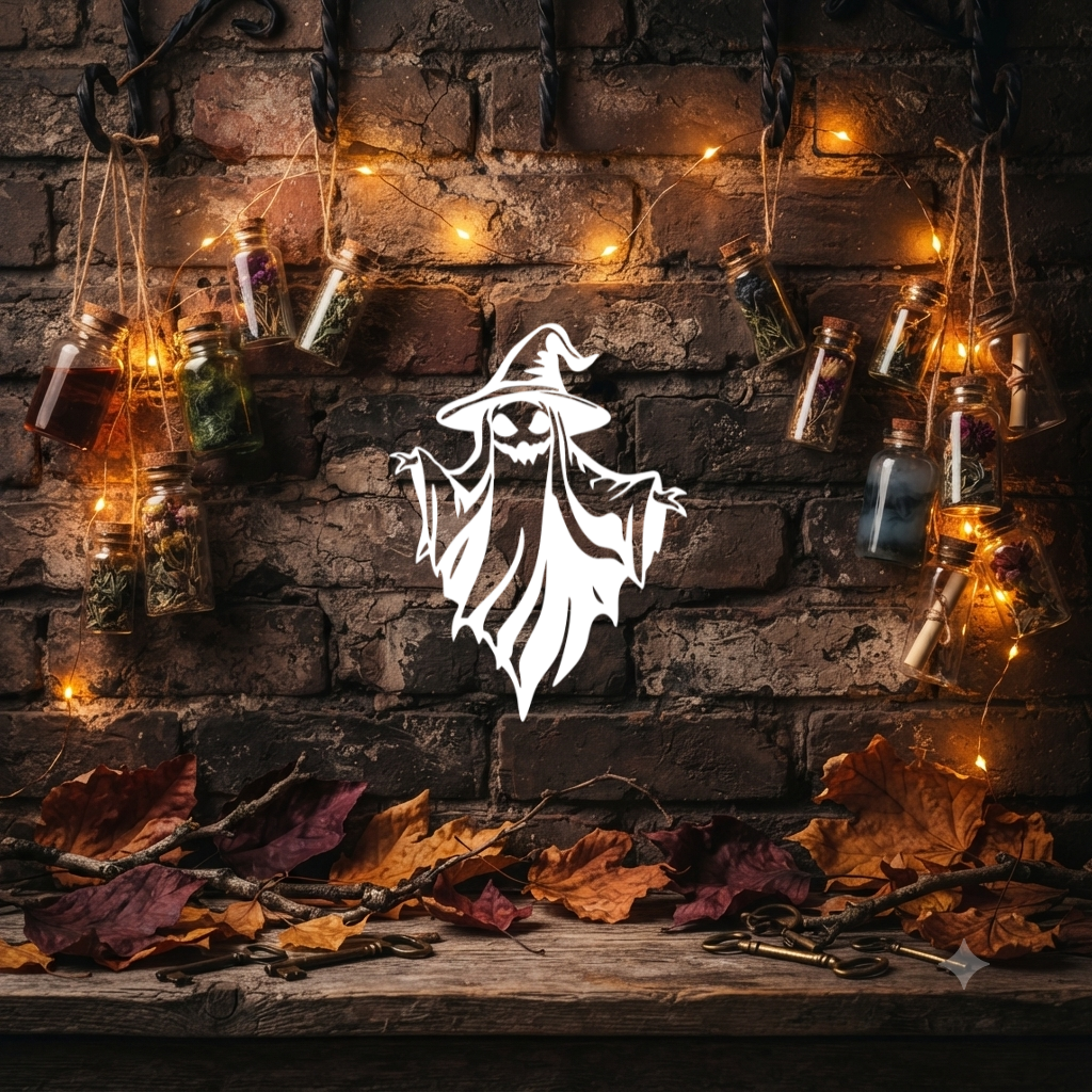 Spooky Witch Ghost Metal Wall Art, view 18 by MetalPlex
