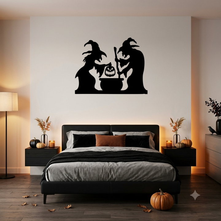 Spooky Witches Metal Wall Art, view 4 by MetalPlex