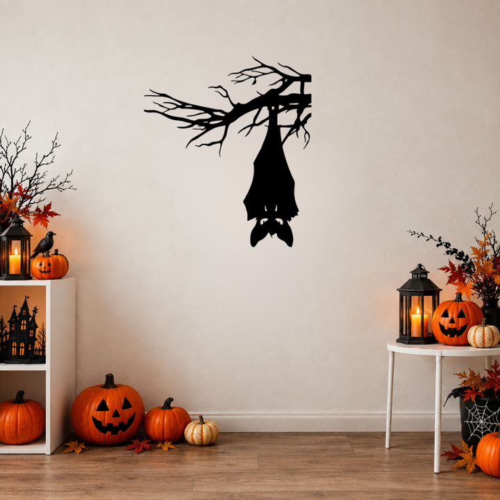 Hanging Bat Metal Wall Art, view 10 by MetalPlex