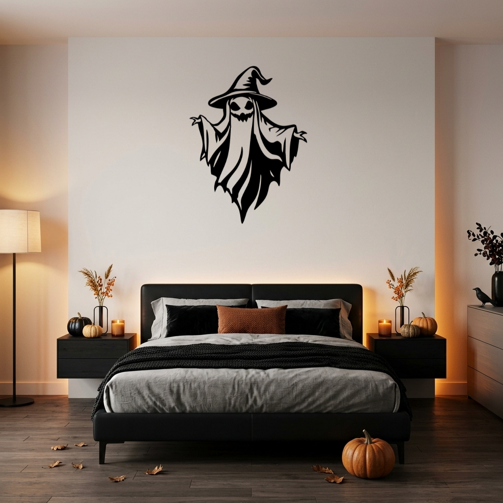 Spooky Witch Ghost Metal Wall Art, view 10 by MetalPlex