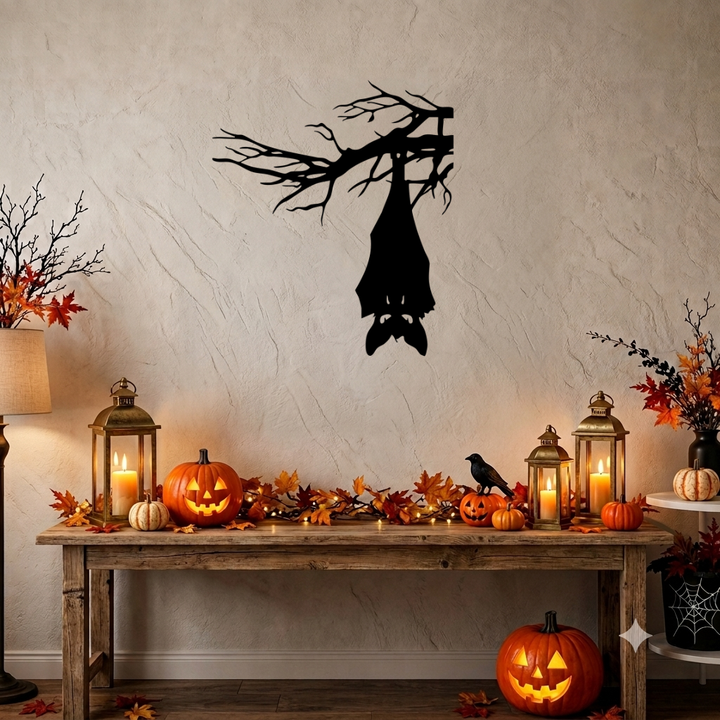 Hanging Bat Metal Wall Art, view 6 by MetalPlex