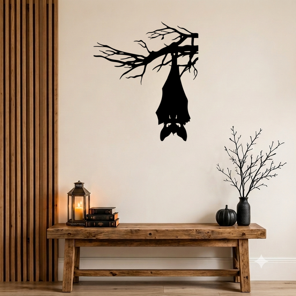 Hanging Bat Metal Wall Art, view 11 by MetalPlex