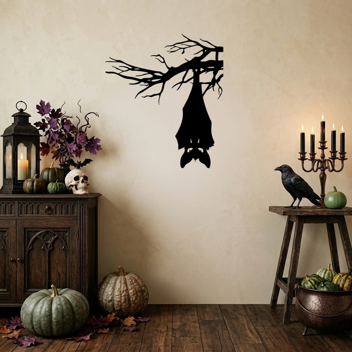 Hanging Bat Metal Wall Art, view 12 by MetalPlex