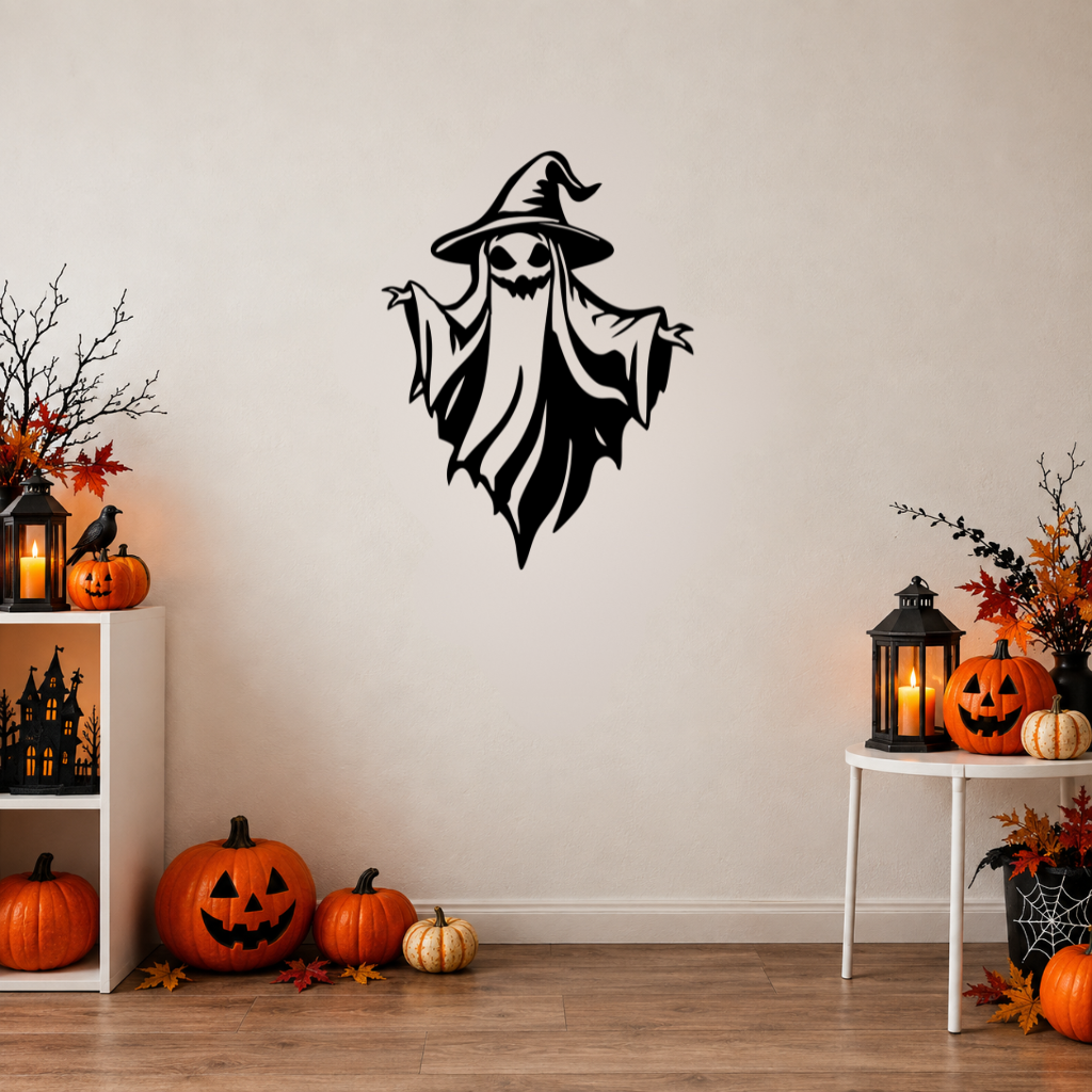 Spooky Witch Ghost Metal Wall Art, view 8 by MetalPlex