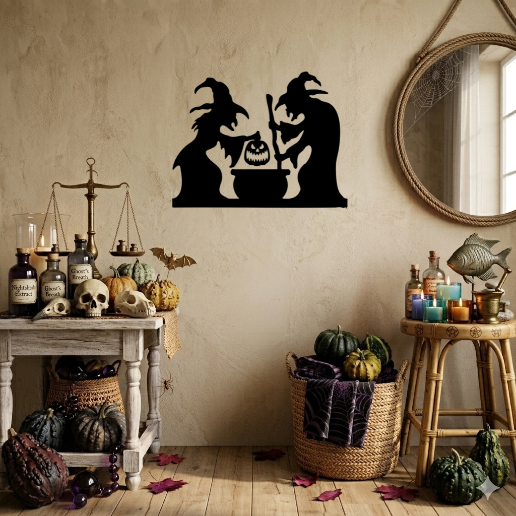 Spooky Witches Metal Wall Art, view 9 by MetalPlex