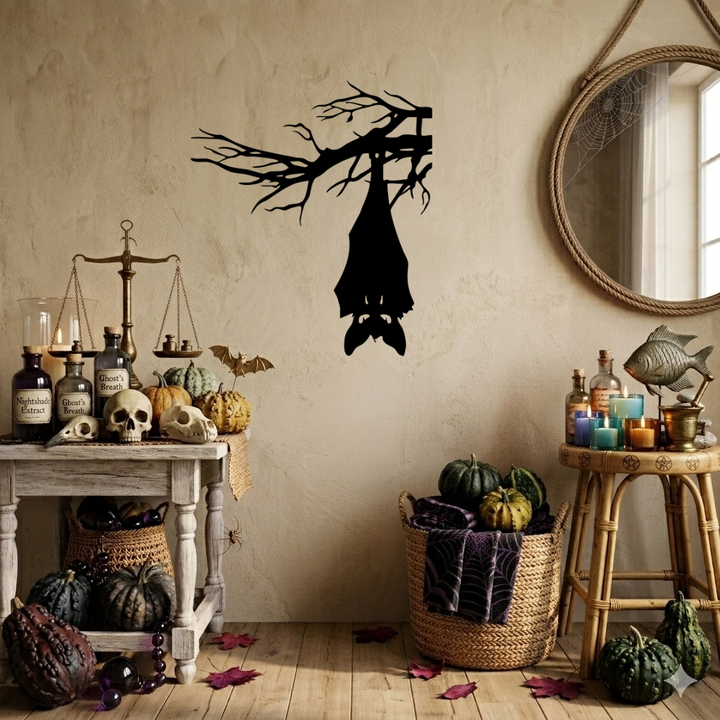 Hanging Bat Metal Wall Art, view 5 by MetalPlex