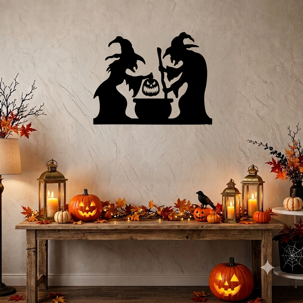 Spooky Witches Metal Wall Art, view 11 by MetalPlex