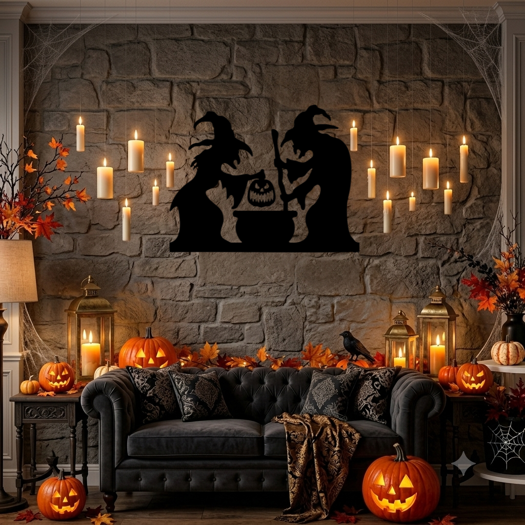 Spooky Witches Metal Wall Art, view 12 by MetalPlex