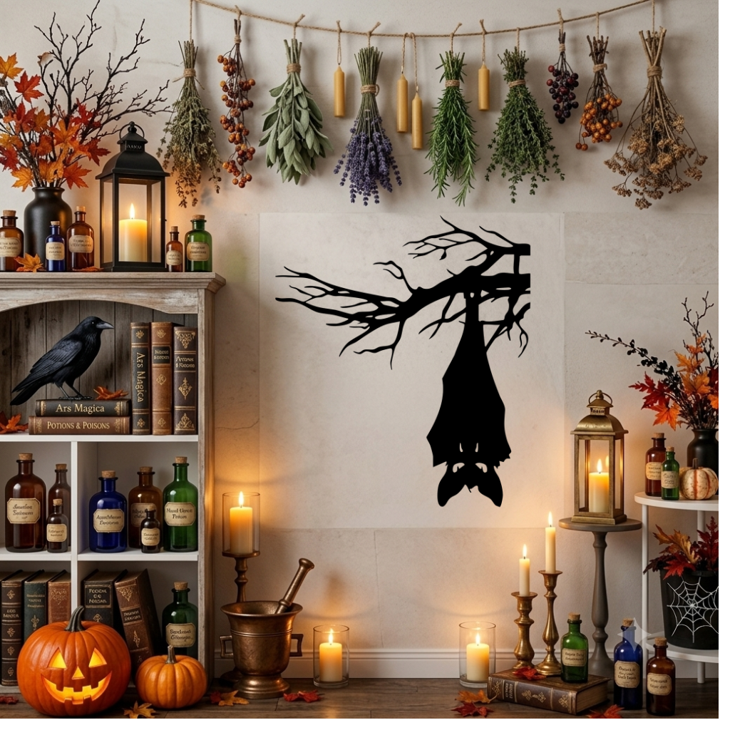 Hanging Bat Metal Wall Art, view 13 by MetalPlex